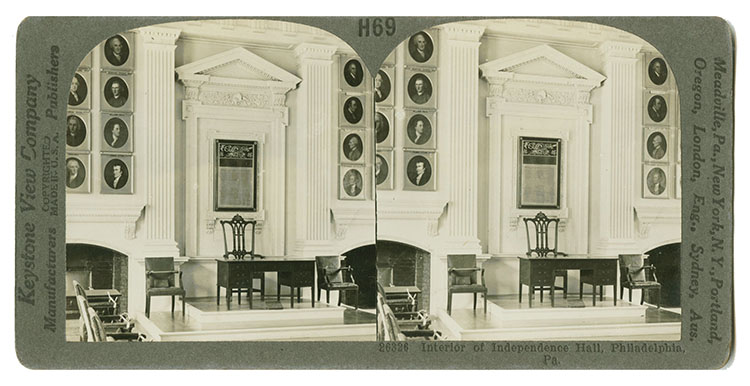 Keystone View Company, Interior of Independence Hall, Philadelphia, PA, ca. 1927.